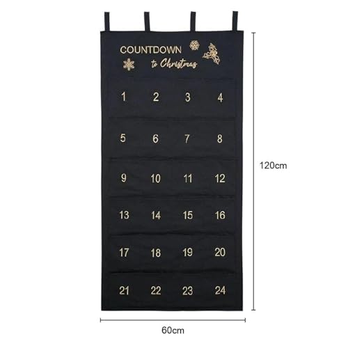 menolana Bolsa de pendurar de Natal Calendário do advento de Natal DIY Multifuncional Lavável Artesa