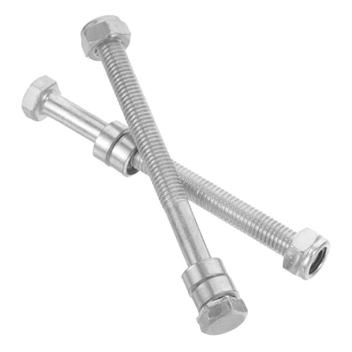 GOOHOCHY 2個 車椅子の車輪のネジ ショッピングカート キャスターホイール 荷物の車輪の交換 ベビーカーファン 電気スクーター スチール製車椅子部分 再利用可能な後輪ステム 後輪部品 鋼