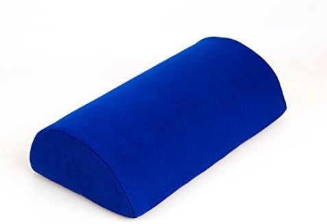 Cushie Half Moon Memory Foam Bolster / 12”x7”x4” Wedge Support/ Stress Reducing Pillow - Blue