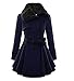 Produktbild Auiyut Damen Winter Mantel Faux Wollmantel Lange Parka Zweireiher Dicker Jacke Elegant Winter Windjacke mit Kunstpelz Kragen Warmer Wintermantel Plissee Saum 2019 Winter Mode