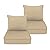 COZYVIDA Indoor/Outdoor Deep Seat Patio Cushions seat(24x24x4.7 inch),Back(25x22.5 inch) : Resilient Foam Filling, Weather Resistant Patio Cushions,2 Sets,Beige