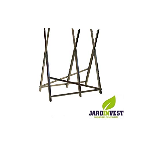 Jardín práctico caballete de corte leña (Metal, CT300 – 3 caballetes – L76 x H77 cm