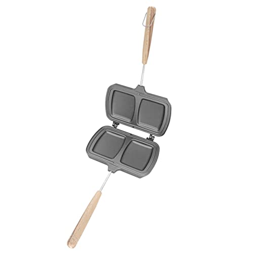 Happyyami Breakfast Sandwich Maker Non Stick Double Sided Frying Pan for Grilled Cheese Soft Boiled Eggs Ergonomic Design Suitable for Gas Halogen Heaters