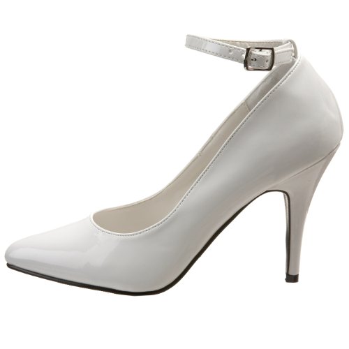 Pleaser Women's Vanity-431 Ankle-Strap Pump,White Patent,9 M US - Thumbnail 3