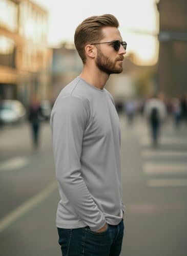 Image of Mack Jonney Men's Black Polyester Dry-Fit Full Sleeve T-Shirt | Stretchable Sports Gym Wear | Lightweight Casual Activewear Tshirt-JMAK-1