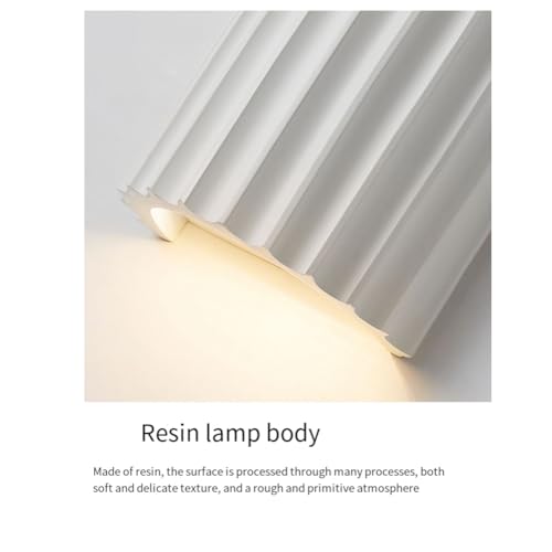 Lámpara de pared LED de resina de 110V con 3 colores de luz para dormitorio 4
