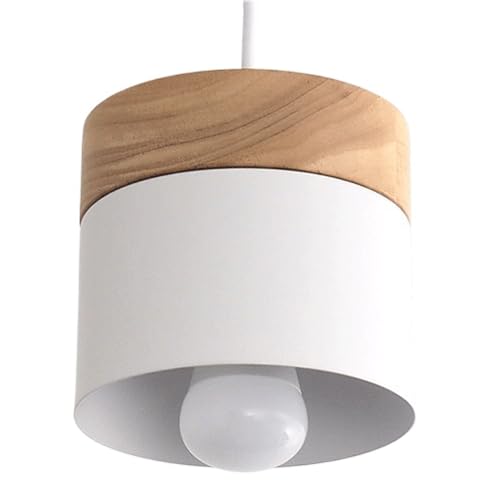 Lámpara colgante E27 de metal blanca para decoración creativa en el porche de diseño sencillo