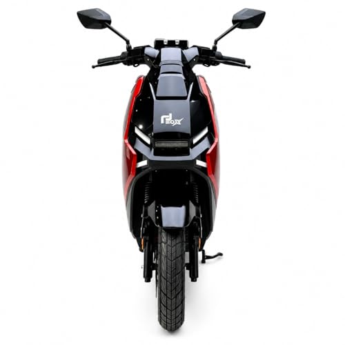Image of EOX ROX Electric Scooter for Adults | 48V Removable Lithium Battery | 50-60 km Long-Range Ride | Lightweight Non-RTO E-Scooter (Sports RED)