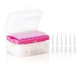 200μl Pipette Tips,Universal Polypropylene Clear Pipet Tips,Laboratory Non-pyrogenic Autoclavable Pipet Tips,DNAse RNAse Free,1 Rack 96 Tips with Box (200μl)