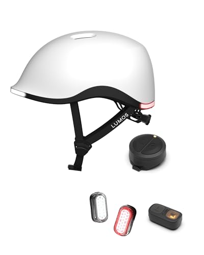 Image of Lumos Nyxel Helmet(White,Non-MIPS,Size M) & Firefly Mini - 2 Pack & Remote Control