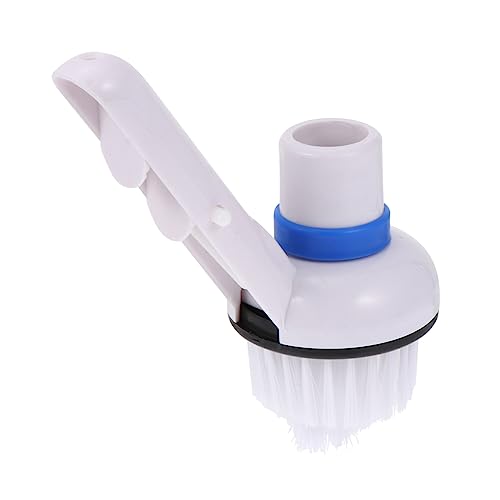 BESPORTBLE 2 Pcs Bottom Brush Floor Scrubber Swimming Cleaning Tool Pool Cleaning Tool Pool Scrubbing Brush Swimming Pool Corner Brush Pool Brush Plastic White Outdoor Vacuum Brush