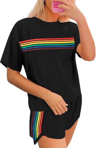 Ensemble 2 pièces pour femme tenue d'été décontractée à rayures et short