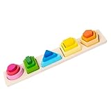 De correspondance de formes : le de correspondance de formes est un choix de parfait pour vos bébés enfants pour un anniversaire, noël, le nouvel an, pâques, etc., jouets de tri de formes en bois