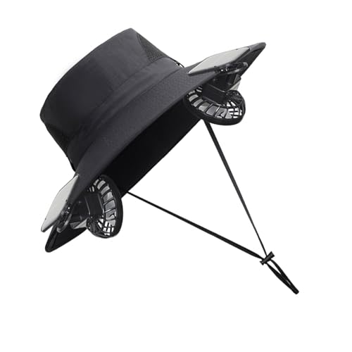 Chapeau de ventilateur solaire et USB amovible pour activités extérieures