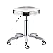 Turno di rotolamento Sgabelli, Acciaio Inox con 5 Ruote Medical Sgabello Laboratorio casa di Bellezza Parrucchiere Regolabile Lavoro Sgabello (Color : B, Size : 33 * 45 * 58CM)