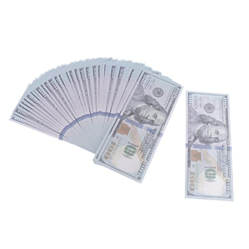 Billetes de dólar de utilería Harilla para películas y series de televisión con 100 unidades