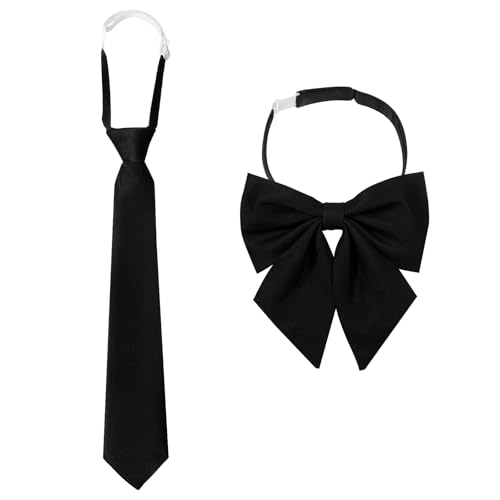 Image of Tucnoeu Bow Tie for Women - 2Pcs Women's Bow Ties,Pre-tied Adjustable Bowties