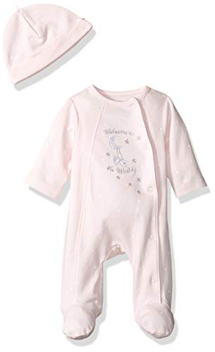 Little Me Baby Girls' Footie and Hat, Pink, Newborn