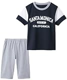 [ニッセン] パジャマ・ルームウェアセット 男の子 女の子 天竺袖切替え半袖ルームウェア パジャマ（） ネイビー+杢グレー 170