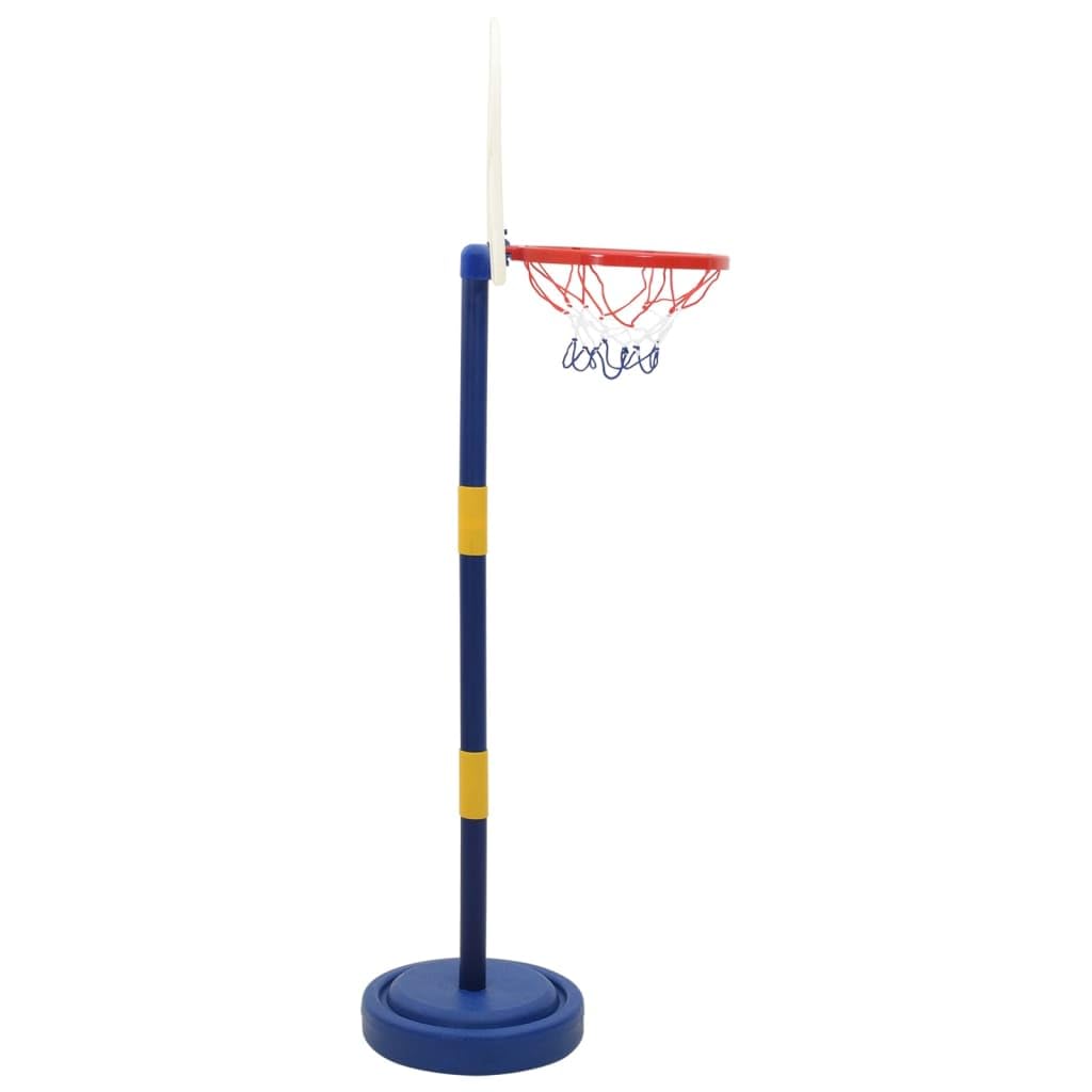 Canestro da basket per bambini con supporto, regolabile in altezza da 90 a 121 cm, con palla e pompa, giocattolo da giardino per interni ed esterni, per ragazzi e ragazze