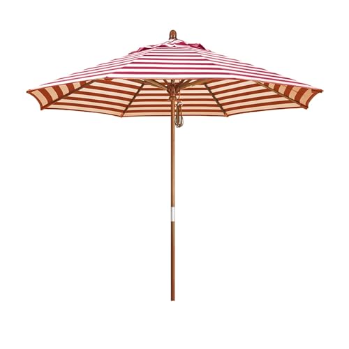 CNHRFGVD Gestreifter Terrassenschirm 270cm, Gartenschirm, wasserdicht, Sonnenschutz, faltbarer...