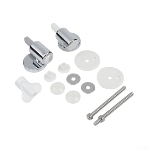 Kit de fijación superior para bisagras de asiento de inodoro, tornillos de repuesto de aleación de zinc de cierre suave para agujeros ciegos de inodoro, accesorios resistentes para tapas de resina de