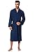 Produktbild Morgenstern Kimono Bademantel Herren Saunamantel blau, Dunkelblau, L