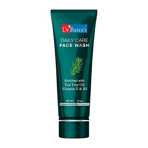 Dr Batra's Daily Care Face Wash, Enriched with Tea Tree Oil, Vitamin E & B3, Reduces Blemishes, Face Wash for Clean Skin, Protection from Sun Damage, 