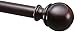 AmazonBasics 1" Curtain Rod with Round Finials - 72" to 144", Bronze