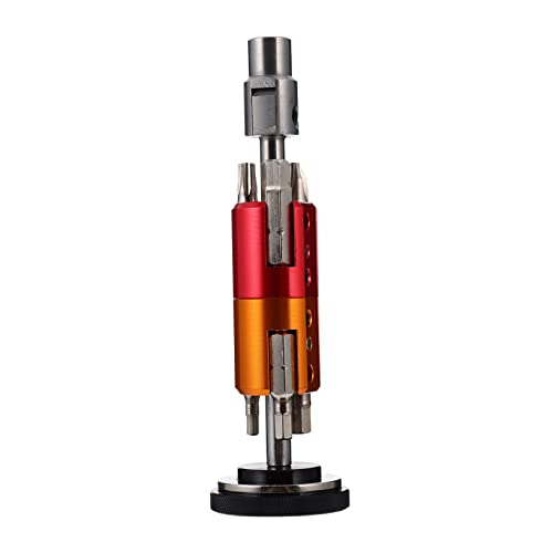 balacoo Bicycle Repair Tools Biking Chain Cycling Repair Tool Multifunction Mountain Function Multifunctional Magnetic Screwdriver Kit Screwdriver Ratchet Aluminum Alloy Black