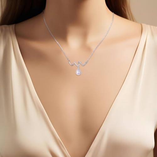 Ralukiia Birthday Gift for Women Unique, 18th 21st 40th 50th 55th 60th 65th Birthday Gifts for Her, Wave Necklace for Mom Daughter Grandma Sister and Female Friend2