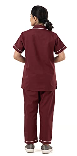 Image of Unisex Nurse Uniform With Normal Length Half Sleeves Top With 2 Pockets Regular Fit Pant Two Side Pockets - Ideals for Hospital Staff /Clinics /Nanny Uniforms |
