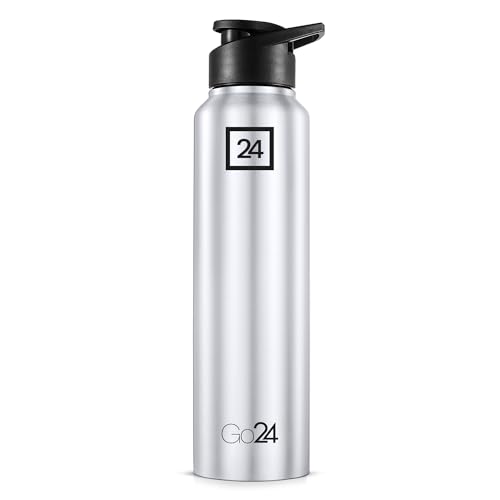 PEXPO Chromo Pro 1000 ISI Certified Stainless Steel Sports/Fridge Sipper Water Bottle - 950ml| RCB Edition | Single Wall | Lightweight | For Home, Office, Gym, School, Travelling - Silver