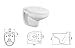 Hänge Wand WC Komplettset Spülrandlos Sitz Soft Close Absenkautomatik Keramik Wand Set Schüssel weiß Toilette für Vorwandelement Unterputzspülkasten