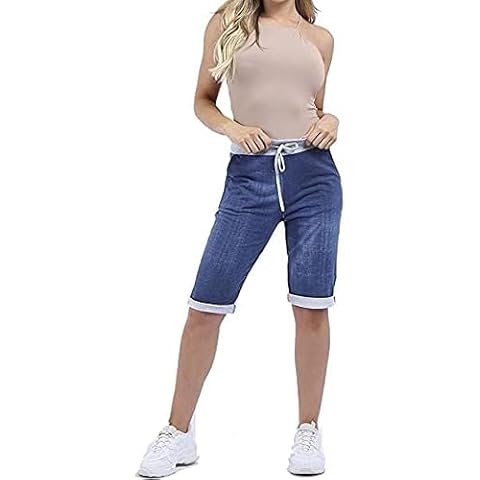 FASHION 7STAR Womens Elastic Waist Shorts Cover