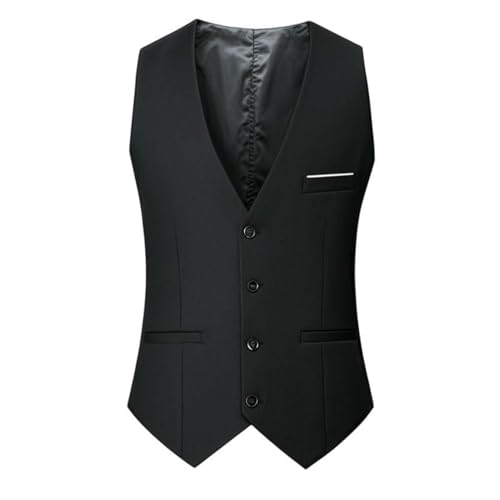 Chaleco de aspecto de dos piezas con cuello en V antibultos para hombre