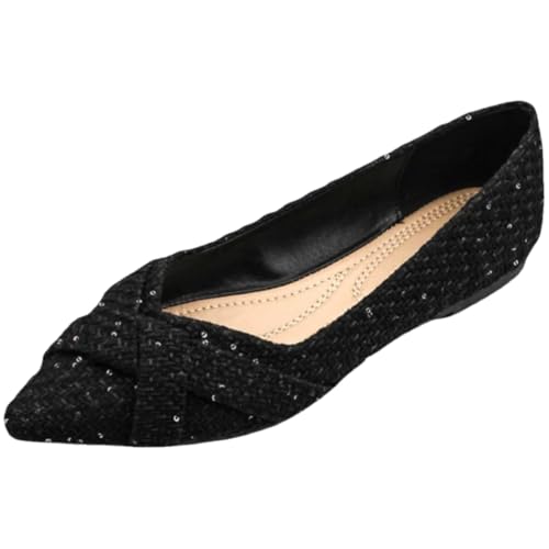 Women Pointed Toe Flats Shoes Spring Summer Simple Workwear Shoes