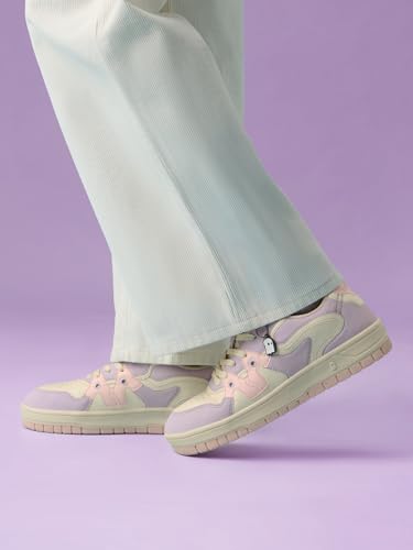 Image of The Souled Store Urban Blaze: Women and Girls Colorblocked Lace Up Low Top Stylish Sneakers with Flexibility & Comfort