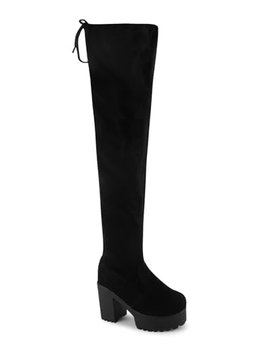 Image of TRYME and Stylish Block Heel Long Ankle Boots for Womens and Girls