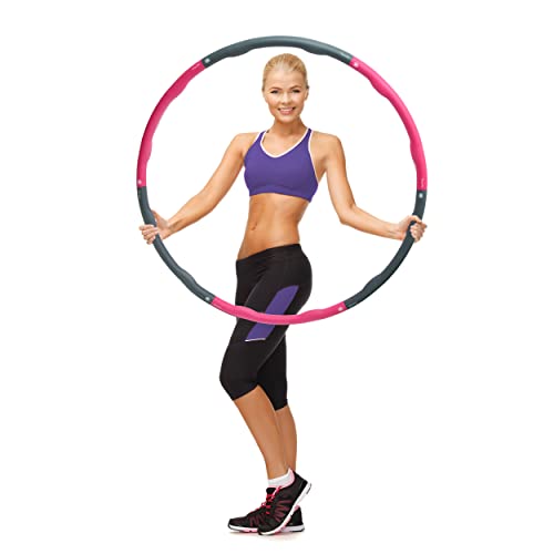 Ocean 5 Crazy Hoop Light Hula Hoop Reifen | 1,5 kg Hula Hoop Reifen Erwachsene mit Schaumstoff | Bauchtrainer zum Abnehmen | Hula Hoop mit Gewicht | Fitness Hula Hoop Reifen Cover