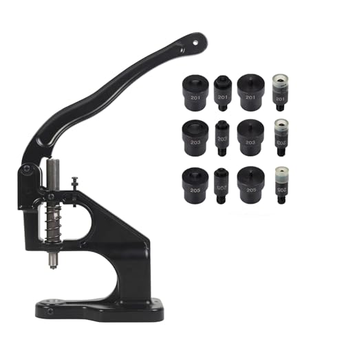 WUTA Handmade Manual Press Machine Button Installation Tool Mute Stamping,Button, Snap,Fasteners,Eyelet Hand Pressing Machine Home Craft Tools Mold (Set A)