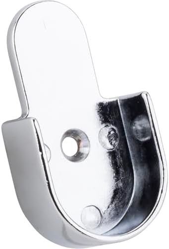 Hardware Resources M7240 Open Top Press Fit Closet Rod Mounting Bracket for 1-1/16 Inch Diameter Closet Rods - Chrome