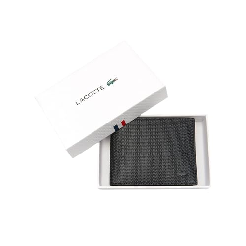 Lacoste Men's Chantaco Small Billfold Wallet & ID Case, Black, One Size3