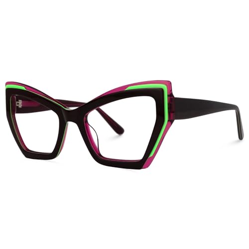 Image of Zeelool Vintage Oversized Cat Eye Blue Light Blocking Glasses for Women Alma JGA168677