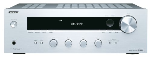 Onkyo TX-8020 (S) Stereo-Receiver (90 Watt, Direktmodus, 3-Digital/5-Analogeingänge, Phono, RDS UKW/MW-Tuner) Silber