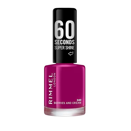 Rimmel London 60 Seconds Super Shine Esmalte de Uñas, Berries And Cream 340
