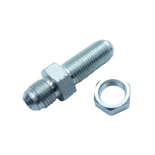 Image of 2 Piece 3 /8#6 JIC 37 Male Flare to #6 3 /8 JIC 37 Flare Bulkhead Union Adapter Straight Hydraulic Steel Fitting Connector