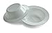50 Disposable White Plastic Dessert Bowls | SMALL 6 oz. Premium Heavy Duty Dinnerware with Real China Design | Safe & Reusable (50-Pack) by Bloomingoods
