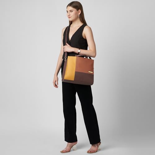 Image of Caprese Jelly Large Satchel Bag for Women with Adjustable & Detachable Strap | Multiple Compartments | Versatile Shoulder, Crossbody & Handheld Bag for Work, Travel, and Everyday Use