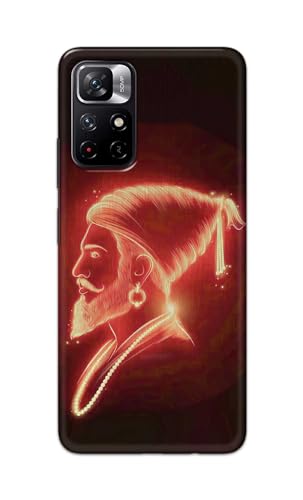 Image of Plastic Printfidaa Printed Hard Back Cover Case For Mi Redmi Note 11T 5G|Mi Redmi Note 11S 5G|Mi Poco M4 Pro 5G Back Cover (Chatrapati Shivaji Maharaj) -112